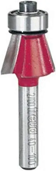  Freud 23/32 2-Cutter Chamfer Bit, 1/2 Carbide, 1/4 Shank, for Use with