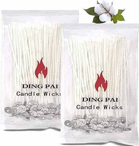 Cotton Candle Wicks, 6,&#039;&#039; 100pcs by DINGPAI. New