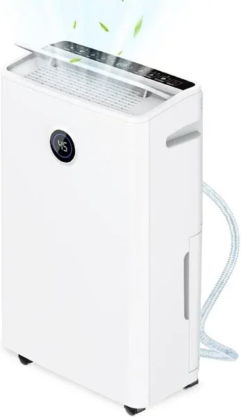 OGACFO 4500 Sq. ft Dehumidifier for Basement, 50-70 Pints Large Dehumidifiers for Home with Drain Hose and 5L Water Tank, Moisture Removal for Whole