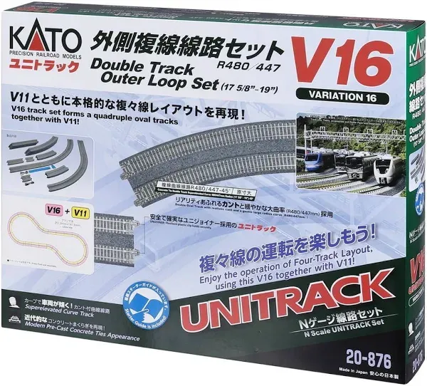 Kato Unitrack V16 Double Track Outer Loop Set