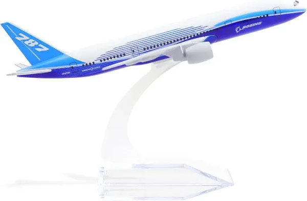 QIYUMOKE Boeing 787 Dreamliner 1/400 Die-cast Metal Airplane Model with Stand -787 Prototype Alloy Model Airplane Collection Plane