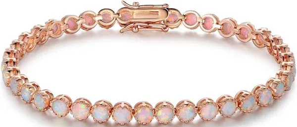 18K Gold Plated Opal Tennis Bracelet