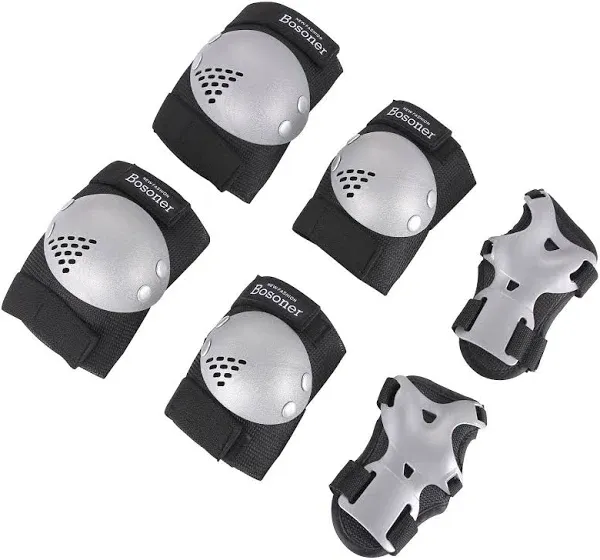 Bosoner Kids/Youth Knee Pads Elbow Pads Wrist Guards Set for Years