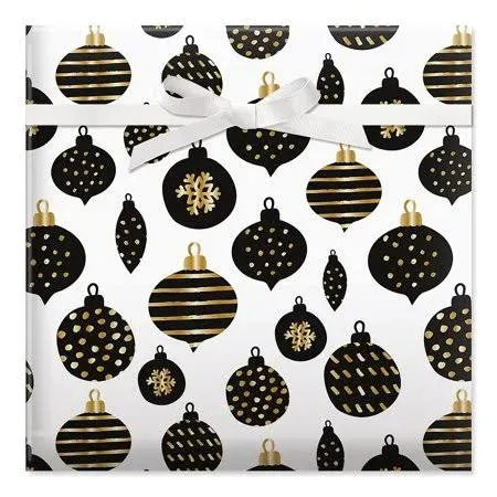 Current Black & Gold Jumbo Rolled Christmas Gift Wrap