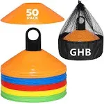 GHB Cones 50/100 Pack Disc Cones/12 Pack 7&#034; Soccer Cones Sport Cones Training...