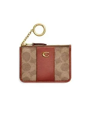 Coach Mini Skinny ID Case in Signature Canvas