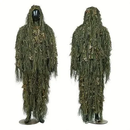  Outdoor Camo Ghillie Suit 3D Leafy Camouflage Height 4.9-5.9 ft Leafy Green