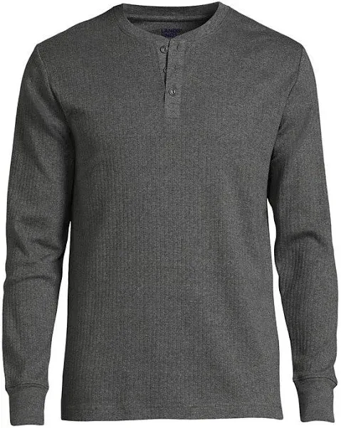 Lands' End Men's Knit Rib Pajama Henley