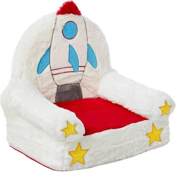 Children&#039;S Plush Toddler Chair, Rocket, Multicolor