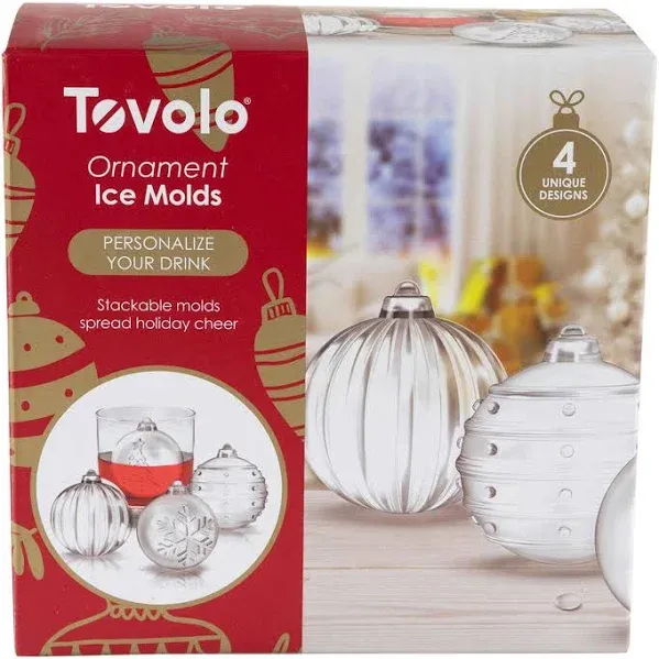 Tovolo Christmas Ornament Ice Molds Set of 4