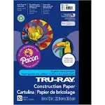 Tru-Ray Construction Paper - 12 x 9 - 50 / Pack - Black -