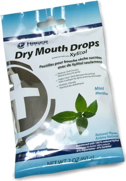 Hager PHARMA Dry Mouth Drops Mint 2 oz