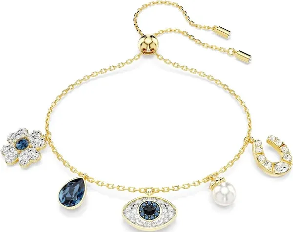 Swarovski  Symbolica bracelet Crystal pearl, Clover, evil eye