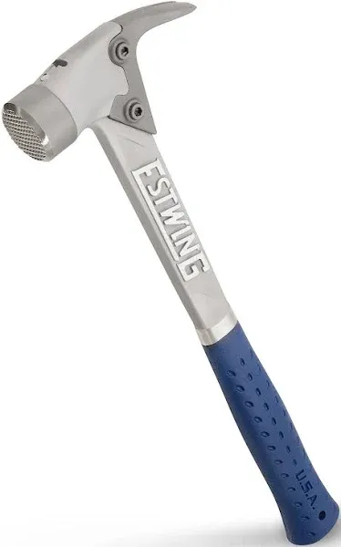 Estwing ALBL 14 oz Blue Vinyl Grip Aluminum Hammer with Smooth Face