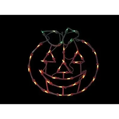 Northlight 14" Lighted Jack-O-Lantern Halloween Double Sided Window Silhouette ...