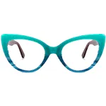 Claudette Cat Eye Teal Blue-Green Frame Glasses | Zeelool