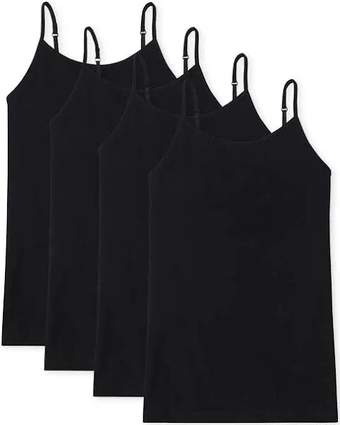 Amazon Essentials Girls and Toddlers' Shelf Layering Camisole, Pack of 4