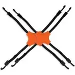 STAPLL Tack Strap Bungee 2 Pack | 4 Way Bungee Cord Strap | The Ultimate ATV Off-Road Strap Orange