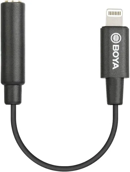 BOYA BY-K3 3.5mm TRRS Female to Lightning Adapter Cable