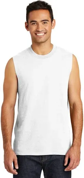 Port & Company® Men's Core Cotton Sleeveless T-Shirt