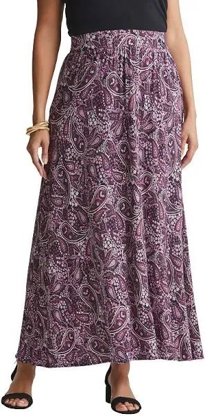 Jessica London Women's Plus Size Everyday Stretch Knit Maxi Skirt