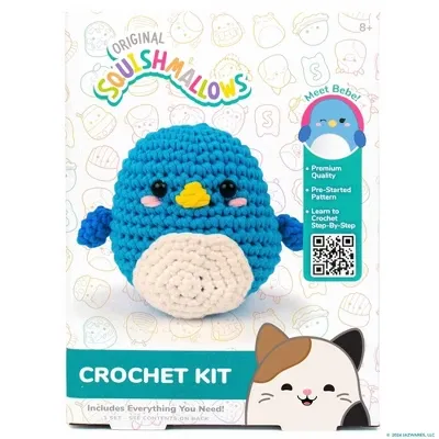 Original Squishmallows Bebe the Bluebird Crochet Kit