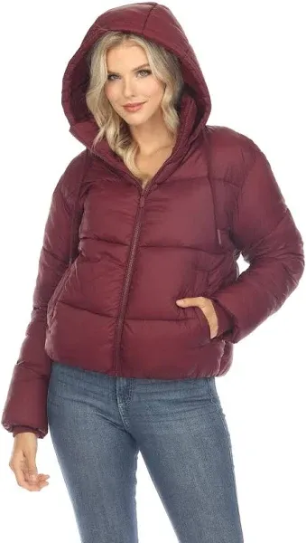 Women's Full Front Zip Hooded Puffer Jacket