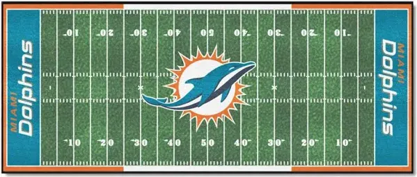 FANMATS Miami Dolphins Field Runner Rug