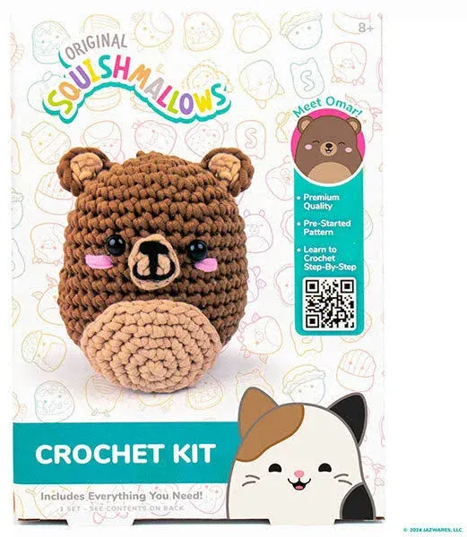 Squishmallow Crochet Kit Omar The Bear