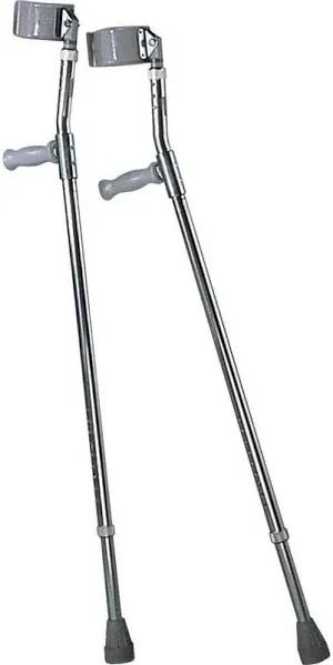 Medline Forearm Crutches 5 ft 10&#034; to 6 ft 6&#034; H Tall Adult MDS805160