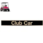 Drive-up Club Car DS Precedent Name Plate with Emblem Black Gold for Golf Cart