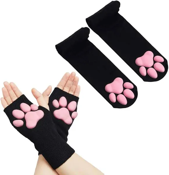 Girl Women SUPTEC Cute Cat Paw Stockings Cosplay