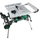 Metabo HPT C10RJSM 15-Amp 10-In. Table Saw with Fold and Roll Stand