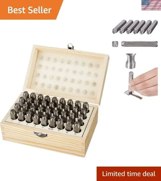 Amazon Basics Metal Alphabet and Number Stamp Kit