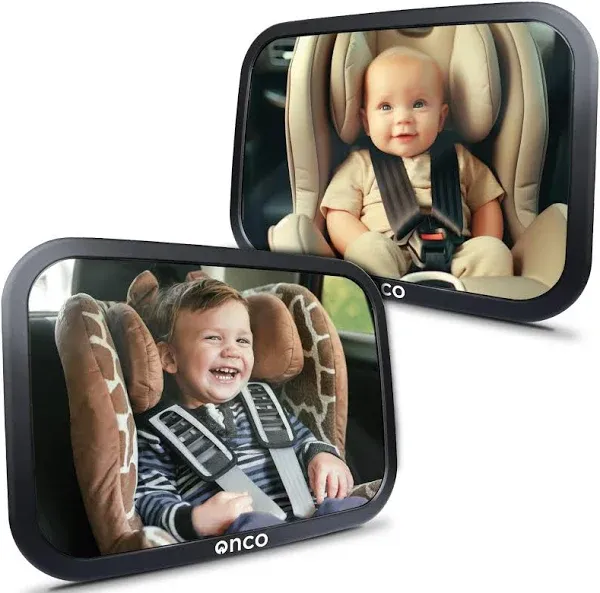 Onco Baby Car Mirror Rear Facing Award-Winning Car Mirror for Baby 100% Shatterproof Baby Mirror for Car Journeys