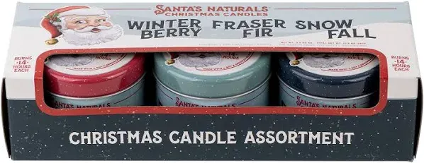 Santa's Naturals Mini Christmas Candles Bundle