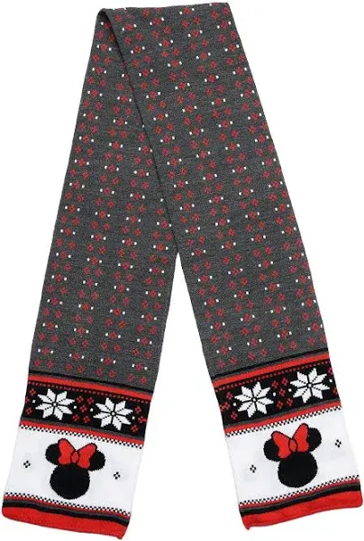 Disney Adult Mickey Minnie Mouse Knit Winter Scarf