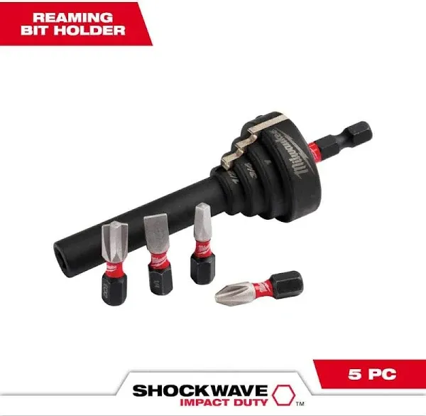 Milwaukee SHOCKWAVE Impact Duty Conduit Reaming Bit Holder 5 Pc.