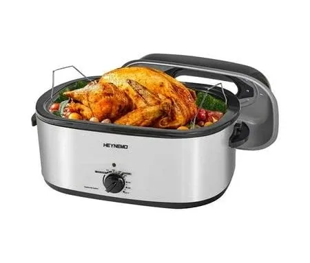 Roaster Oven 22 Quart Electric, Turkey Roaster with Self-Basting Lid Design, Lar