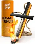 Fire Starter Survival Tool - All-in-One Flint and Steel Fire Starter Kit - Ferro Rod Fire Starter with 36" Waterproof Tinder Wick Rope and Steel