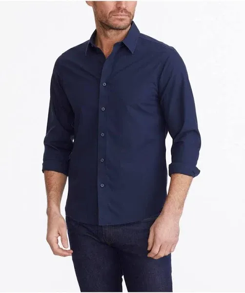 Untuckit Men's Castello Wrinkle-Free Relaxed Fit Cotton Shirt