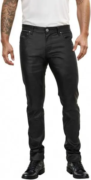 Ethanol Mens Stretch Fashion Casual Leather Pants APL44798SK PK3