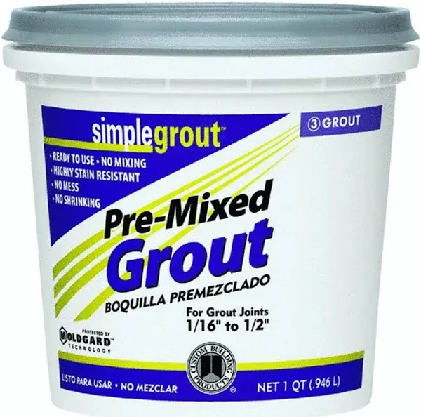 Custom PMG09QT 1-Quart Simple Premium Grout, Natural Gray by CUSTOM