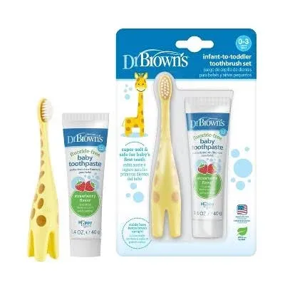 Dr. Brown's Infant-to-Toddler Training Toothbrush Set