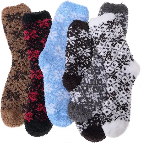 EBMORE Womens Fuzzy Socks Fleece Fluffy Cabin Plush Warm Sleep Soft Cozy Winter Adult Socks