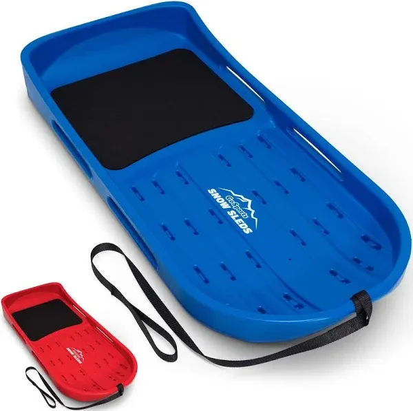 GoSports 2 Person Premium Snow Sled with Double Walled Construction - Blue