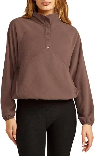 Beyond Yoga | Tranquility Fleece Pullover in Deep Cranberry at Nordstrom Rack | Realry