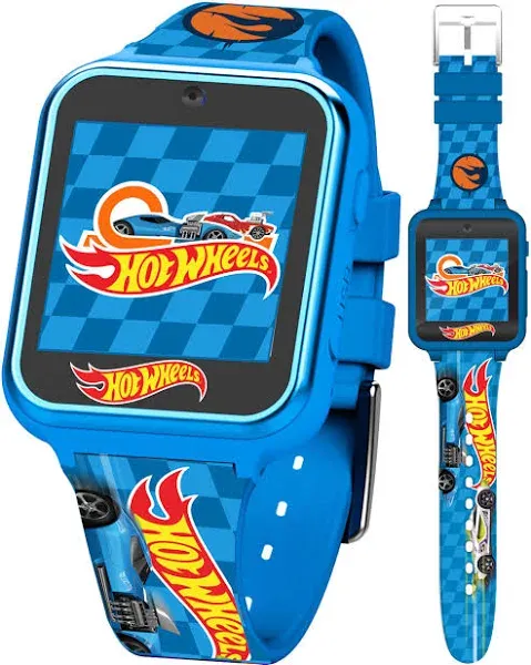 Hot Wheels Kids Smart Watch with Touchscreen, Alarm, Selfie Cam, Calculator, and