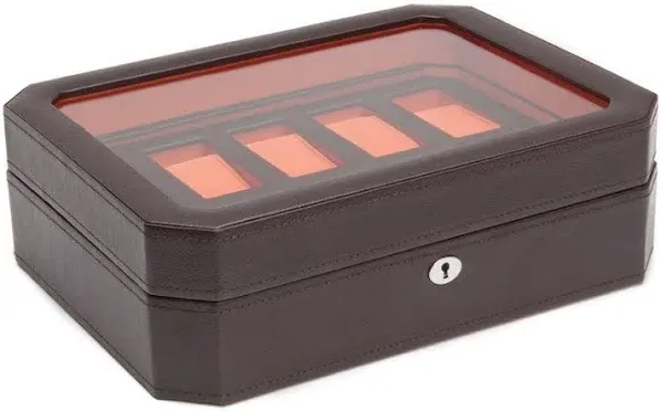 Wolf Windsor 10 Piece Watch Box Black