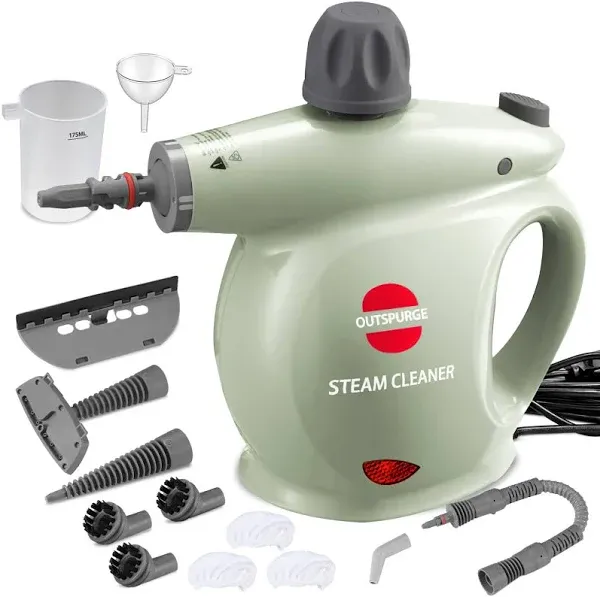 Outspurge Handheld Steam Cleaner Pressurized Multi-Surface Steam Shot with 13 Accessories